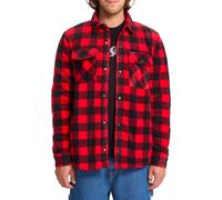 Volcom - Checkered Shirt - Bowered Fleece LS Shirt Lifeguard Red for Men - Size L Red L