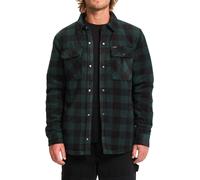 Volcom - Checkered Shirt - Bowered Fleece LS Shirt Scarab for Men - Size M - Green Green M