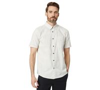 Volcom Date Knight Men's Regular Fit Short Sleeve Button Down Shirt, Ecru, S