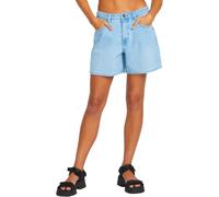 Volcom Stoned Boyfriend Denim Shorts Blue 26 Woman