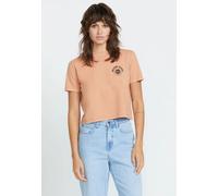 VOLCOM - Womens Dial T-Shirt - Sand Brown - Casual Short Sleeve Tee