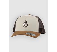 Volcom Full Stone Cheese Tricolour Cap Women/Men/Snapback - Trucker Baseball mesh Snapback, with Peak, Peak Spring-Summer Summer - One Size Beige-Brown