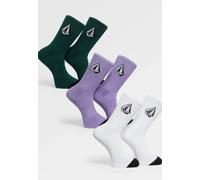Volcom - Full Stone Pack Of 3 Multi - Socks - multicolored - Onesize - 78% Cotton, 17% Polyester, 5% Elastane Onesize
