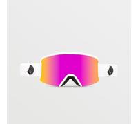 Volcom Garden Snowboard Goggles Matte White/Pink Chrome UV Protection Pink (VG0122101)