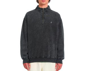 Volcom - Half-zip high-neck sweatshirt - Single Stone Quarter Zip Light Acid Black for Men in Cotton - Size XL - Grey Grey XL