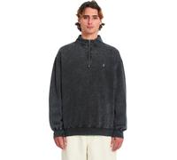 Volcom - Half-zip high-neck sweatshirt - Single Stone Quarter Zip Light Acid Black for Men in Recycled Polyester - Size M Black M