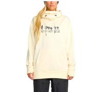 Volcom Women's Riding Hydro Hoodie -Water-Repellent Fleece Sweatshirt with Neck Warmer & Thumbholes Pullover Sweater, Bone, Medium