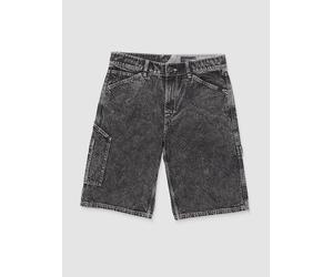 Volcom Labored Denim Utility Shorts light acid black 32