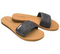 Volcom Ladies Plain Faux Leather Strap Sandals, Black braid, 4.5 UK