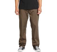 Volcom - Men's Chinos - Frickin Modern Stret Mushroom for Men in Recycled Polyester - Size 32 - Brown Brown 32
