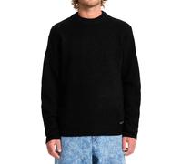 Volcom - Men's round neck Jumper - Edmonder II Sweater Black for Men in Recycled Polyester - Size S Black S