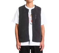 Volcom - Men's Sleeveless Zip Fleece - Arch Stone Vest Asphalt Black for Men in Recycled Polyester - Size S Black S