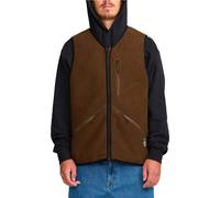 Volcom - Men's Sleeveless Zip Fleece - Snowdrift Vest Brown for Men - Size L Brown L