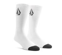 Volcom Men Full Stone Socks - White, Size 3P