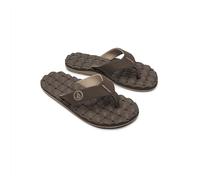 Volcom Men’s Recliner Sandal Flip Flop, Brown, 9