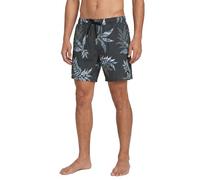 Volcom Men's 17" Elastic Waist Surf Swim Trunks - Quick-Dry Boardshorts with Drawstring and Back Pocket, Black Ink, XL