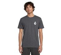 Volcom Men's Blaquedout Short Sleeve T-Shirt - Lightweight Soft Cotton Tee, Charcoal Heather, Large