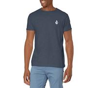Volcom Men's Blaquedout Short Sleeve Tee T-Shirt, Navy Heather, Medium