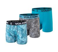 Volcom Mens Boxer Briefs 3 Pack Poly Spandex Performance FLY-LESS Support Boxer Briefs Underwear, Dark Turquoise/Heather Grey/Teal, M