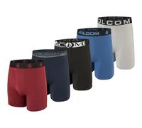 Volcom Mens Boxer Briefs Poly Spandex Performance Boxer Briefs Underwear, Maroon/Navy/Black/Blue/Heather, M
