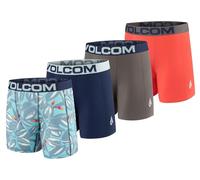 Volcom Men's Boxer Briefs Poly Spandex Performance Boxer Briefs Underwear with Comfort Flex Side Panel Sleek Modern Look, Blue/Navy/Grey/Quora, S