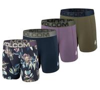 Volcom Mens Boxer Briefs Poly Spandex Performance Boxer Briefs Underwear with Comfort Flex Side Panel- Sleek Modern Look, Hunter Green/Navy/Purple/Multi, S