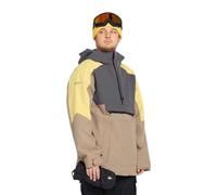 Volcom Men's Brighton Pullover Anarok Hooded Snowboard Jacket, Chestnut Brown S5, L