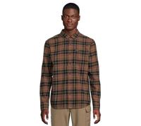 Volcom Mens Caden Plaid Long Sleeve Flannel Shirt - Button-Front, Soft Brushed Cotton, Black, Large
