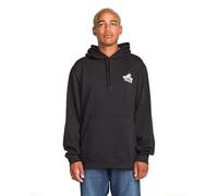 Volcom Men's Pullover Logo Fleece Hooded Sweatshirt - Soft Brushed Interior, Classic Fit, Kangaroo Pocket, Ribbed Cuffs & Hem, Cruiser Black, M