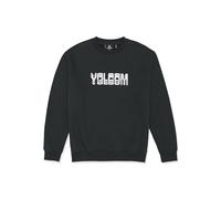 Volcom Men's Cement Crew Neck Fleece Sweatshirt Pullover Sweater, Washed Black Heather, XL
