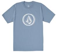 Volcom Mens Crisp Stone Short Sleeve Tee, Blue Wash, Large