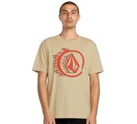 Volcom Men's Crisp Stone Short Sleeve Tee, Light Beige, Large
