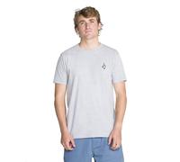 Volcom Men's Deadly Stone Modern Fit Short Sleeve Tee, Heather Grey White, Large