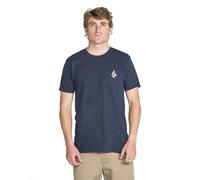 Volcom Men's Deadly Stone Modern Fit Short Sleeve Tee, Navy White White, Medium