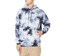 Volcom Men's Deadly Stones Hooded Fleece Pullover Sweatshirt, Multi Tie Dye, S