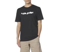 Volcom Men's Euro Logo Short Sleeve Tee T-Shirt, New Black, Medium