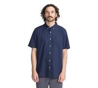 Volcom Men's Everett Oxford Short Sleeve Button Down Woven Shirt, Dark Navy, Large