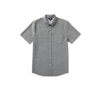 Volcom Men's Everett Oxford Short Sleeve Shirt Button, Black 1, Large