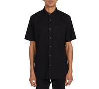 Volcom Men's Everett Oxford Modern Fit Short Sleeve Shirt Button, New Black, S