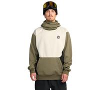 Volcom Men's Hydro Fleece Riding Hoodie - Water-Repellent Sweatshirt with Storm Hood & Thumbholes Pullover Sweater, Military, S