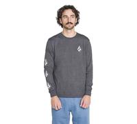 Volcom Men's Iconic Deadly Stones Long Sleeve T-Shirt, Charcoal, Medium