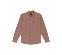 Volcom Men's Veeco Oxford Long Sleeve Button Down Shirt, Nutmeg, Large