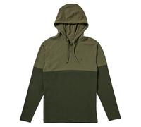 Volcom Men's Nunez Colorblock Long Sleeve Hooded Thermal Shirt, Agave, Large