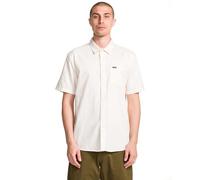Volcom Men's Orion Short Sleeve Button Down Woven Shirt, Off-White, Large