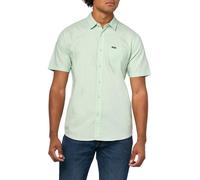 Volcom Mens Orion Short Sleeve Button Down Woven Shirt, Spearmint, Medium