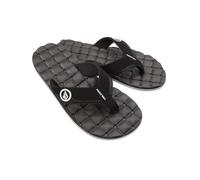 Volcom Men's Recliner Sandal Flip Flop, Black White-New, 11 UK
