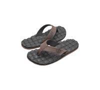 Volcom Men's Recliner Sandals - Water-Friendly Flip Flops with Recliner Comfort Foam Footbed, Black Combo, 10, Brownstone, 15