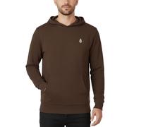 Volcom Men's Regular Fit Super Soft Fleece Lightweight Pullover Hooded Sweatshirt, Brown, L