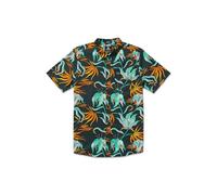 Volcom Brainmelter Floral Shirt black green M