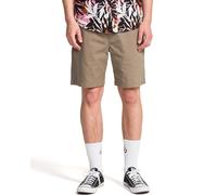 Volcom Men's Road Trip Elastic Waist 19" Relaxed Fit Short, Mushroom, Large